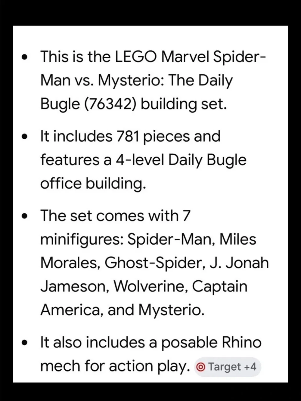 LEGO Marvel Spider-Man Daily Bugle Building Set - 76342 - Tan, Black, Red NIP